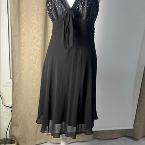 BCBGMaxAzria Black Beaded Dress